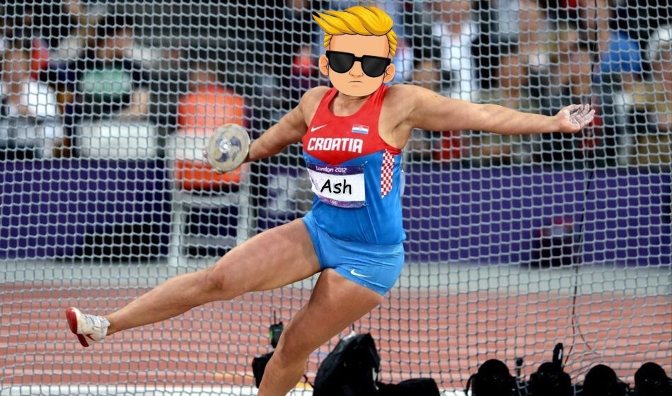 Discus thrower sunglasses face