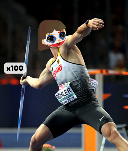 Javelin throw x100